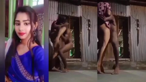Newwed village boy stunning standing chudai with slim wife