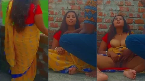 Dehati bhabhi fucking with devar on top floor