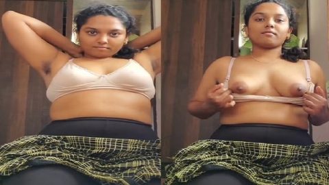 Mallu girlfriend in bra naked small boobs show