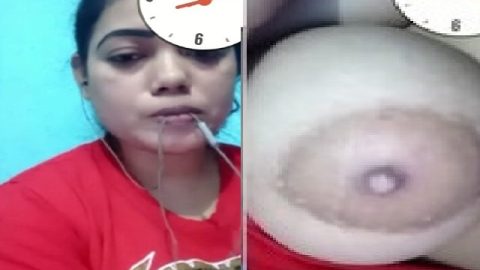 Nude show of girlfriend on video call to boyfriend
