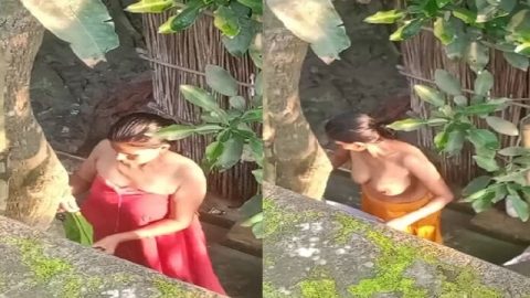 Village mom petticoat removed boob show after bath