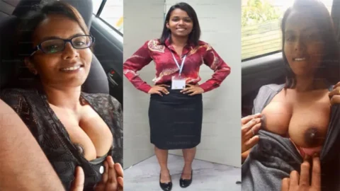 Tamil Young Office working Girl Blowjob Fucking inside the Car